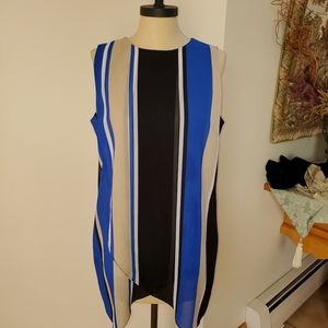 Chico's Blue Striped Tunic size 1